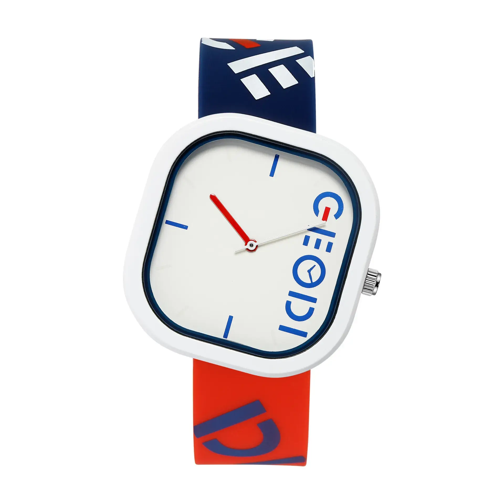 Goldie Irregular Square Dial Silicone Strap Watch - Image 12
