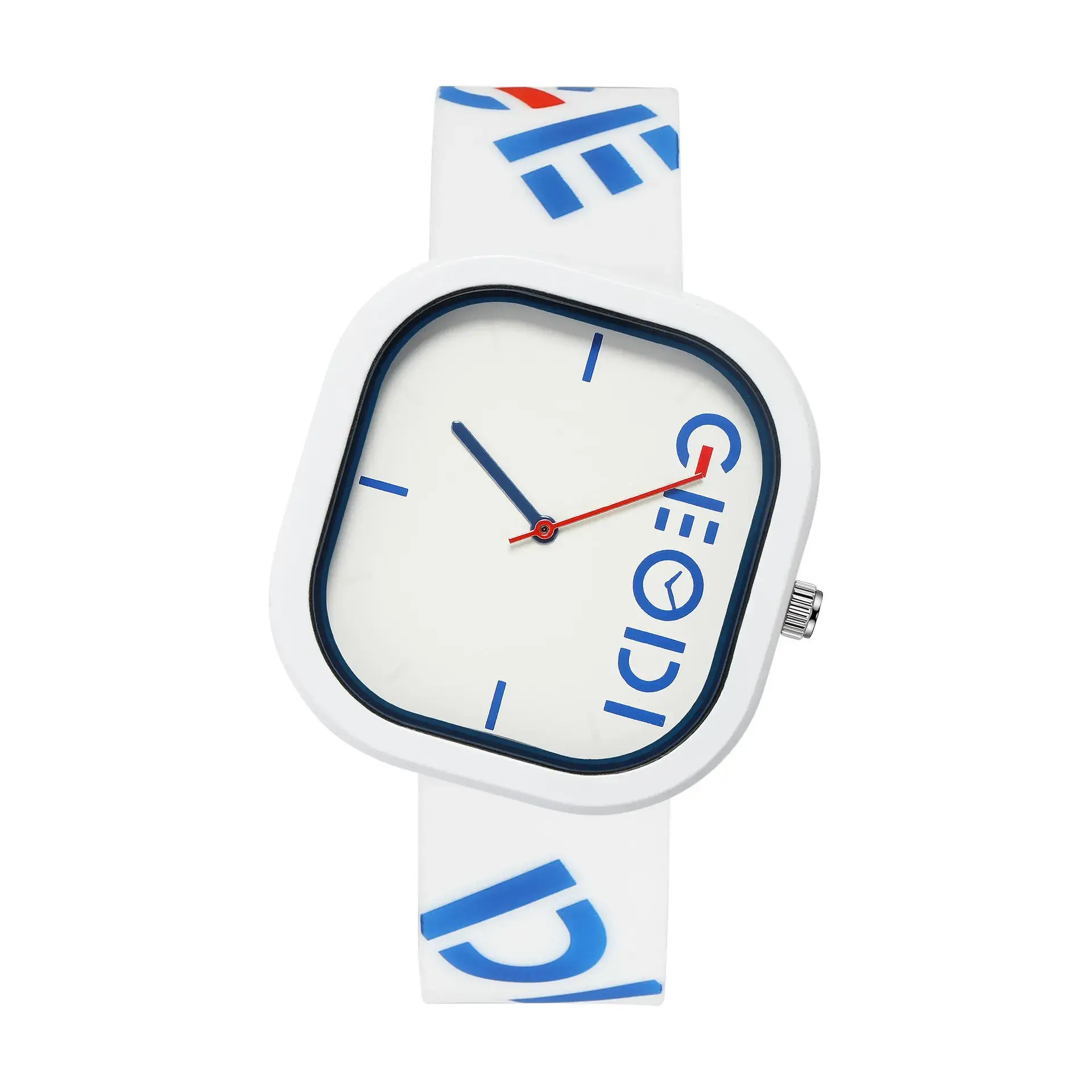 Goldie Irregular Square Dial Silicone Strap Watch - Image 5