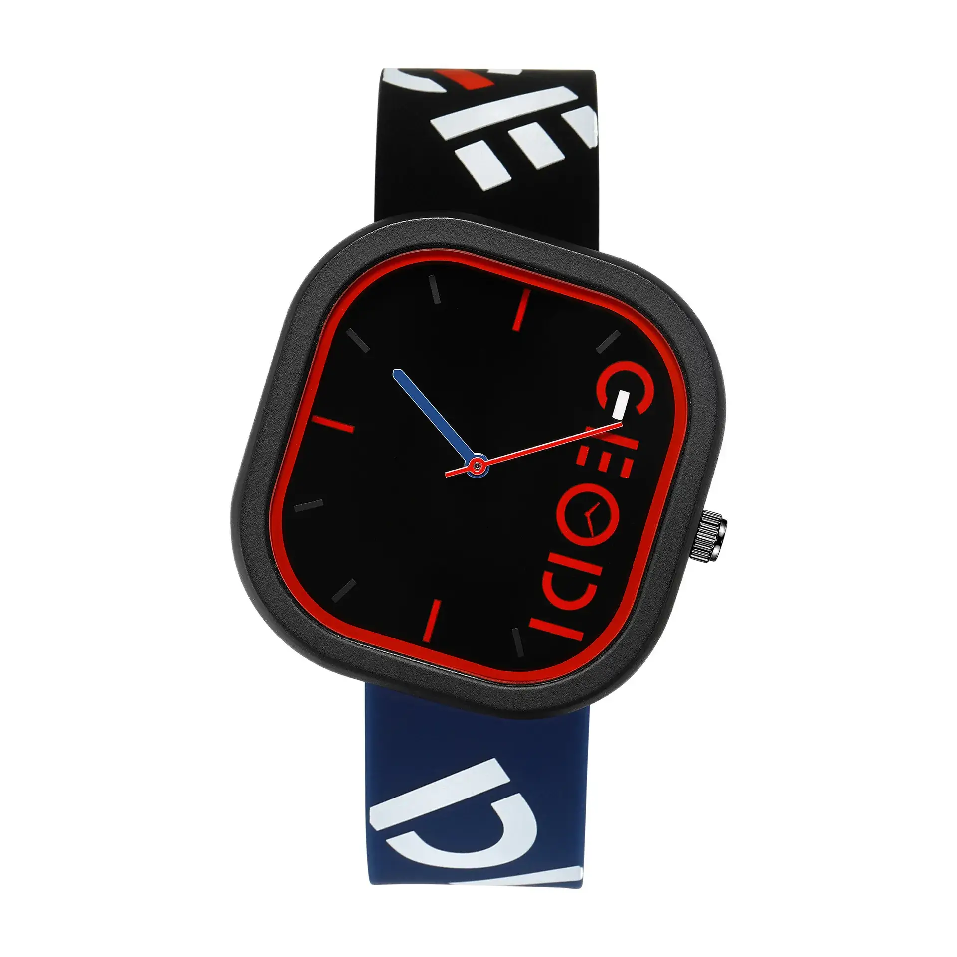 Goldie Irregular Square Dial Silicone Strap Watch - Image 6