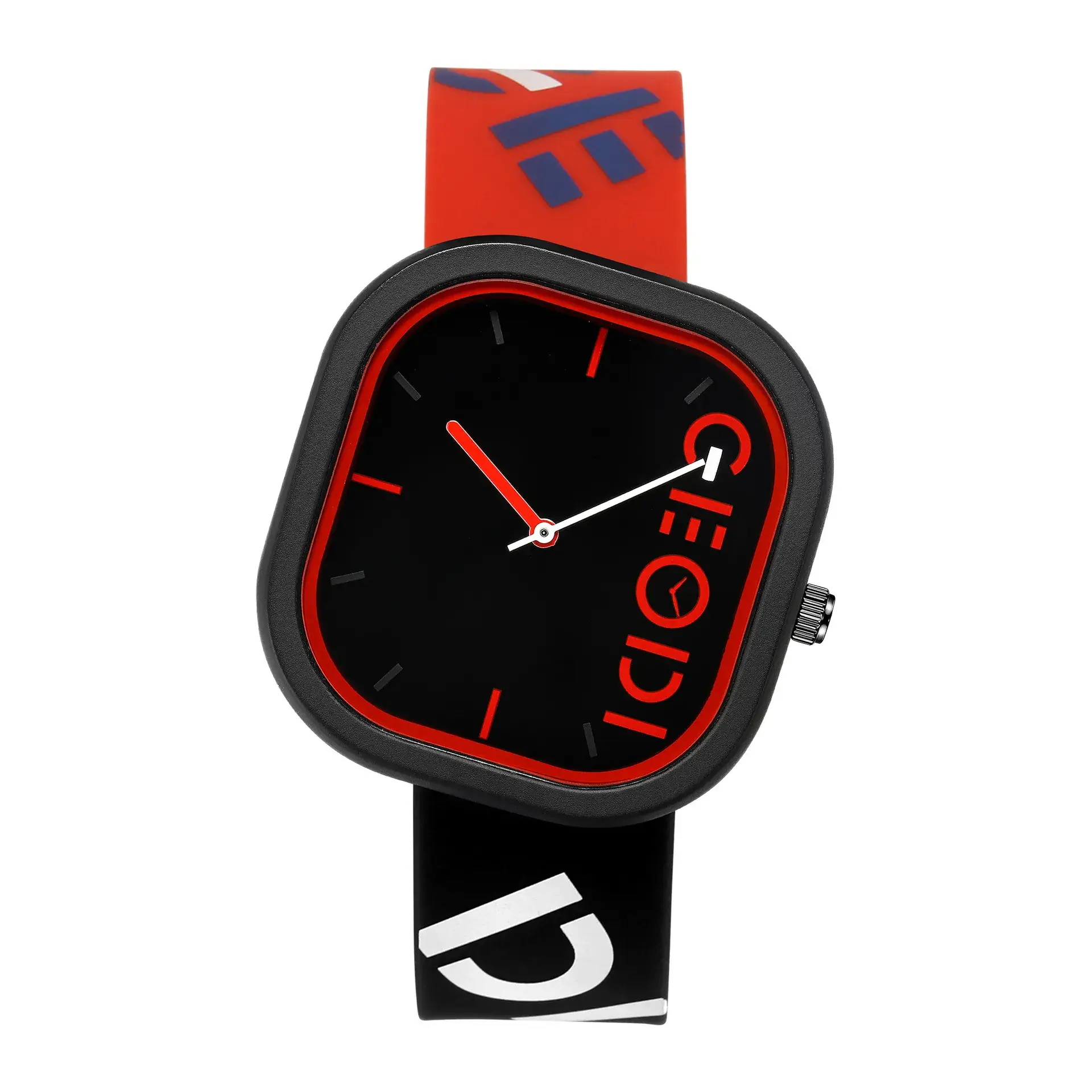 Goldie Irregular Square Dial Silicone Strap Watch - Image 7