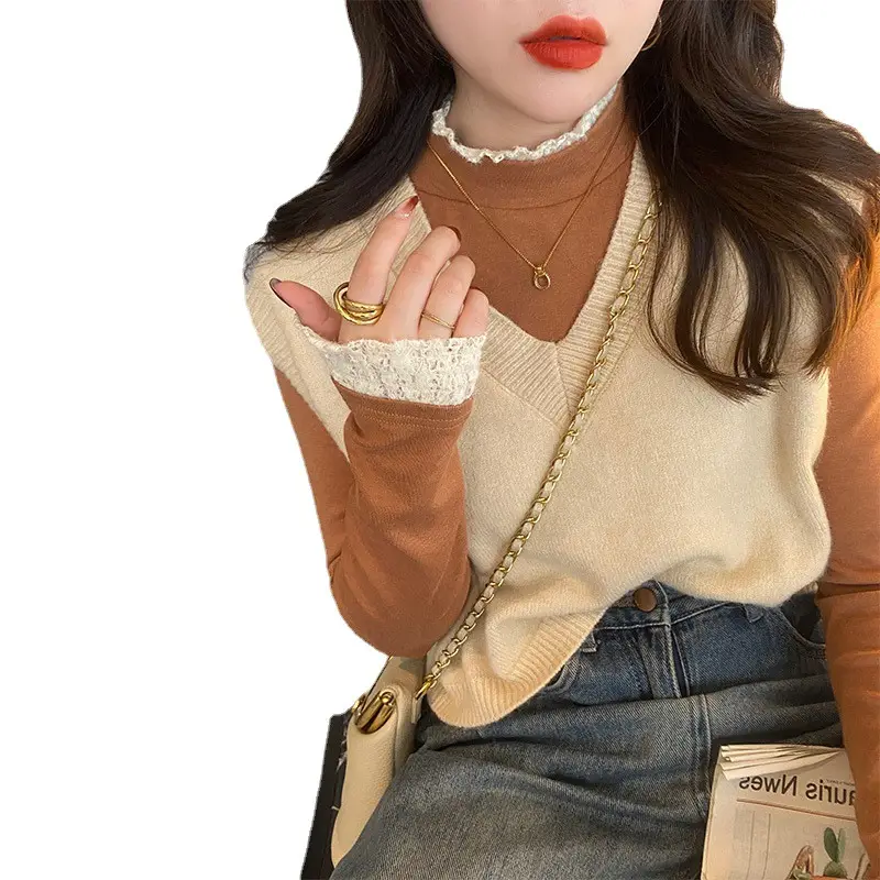 Fleece Lined Lace Collar Shirt for Women 2026 - Image 7