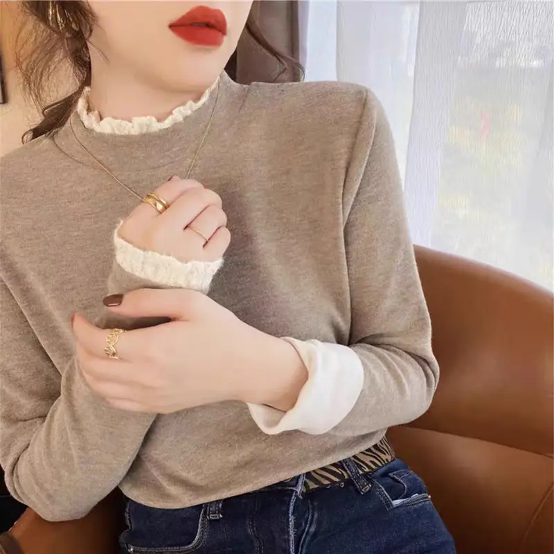 Fleece Lined Lace Collar Shirt for Women 2026 — feature 10