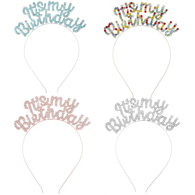 New Birthday Rhinestone Letter Headband for Girls - Image 11