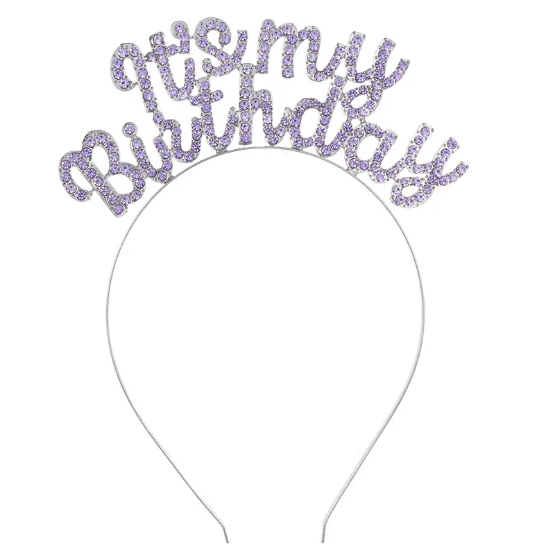 New Birthday Rhinestone Letter Headband for Girls - Image 7