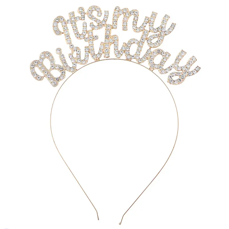 New Birthday Rhinestone Letter Headband for Girls - Image 14