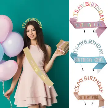 New Birthday Rhinestone Letter Headband for Girls — feature 13