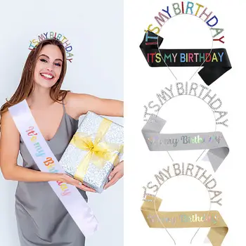 New Birthday Rhinestone Letter Headband for Girls — feature 2