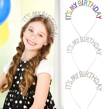 New Birthday Rhinestone Letter Headband for Girls — feature 3