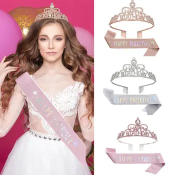 New Birthday Rhinestone Letter Headband for Girls — feature 5