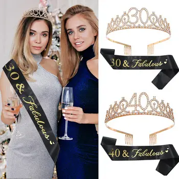 New Birthday Rhinestone Letter Headband for Girls — feature 9