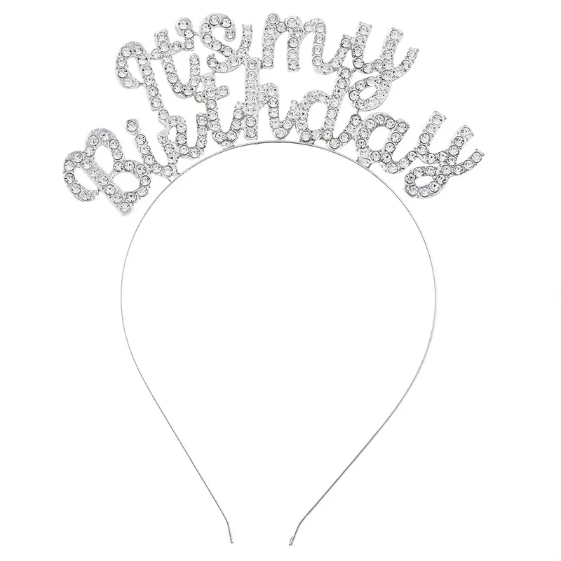 New Birthday Rhinestone Letter Headband for Girls - Image 2