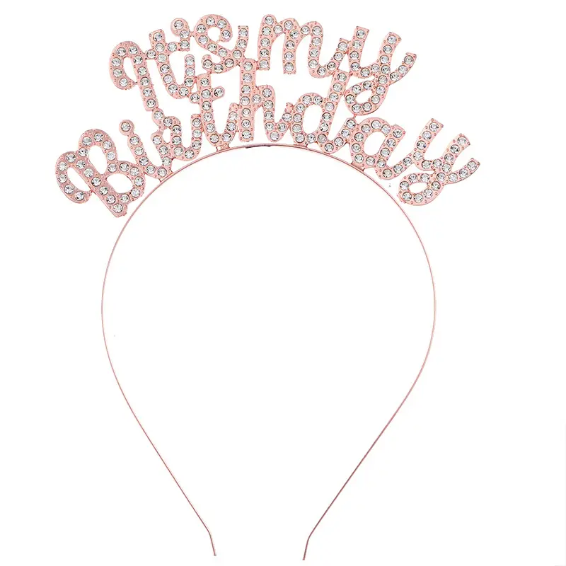 New Birthday Rhinestone Letter Headband for Girls - Image 3