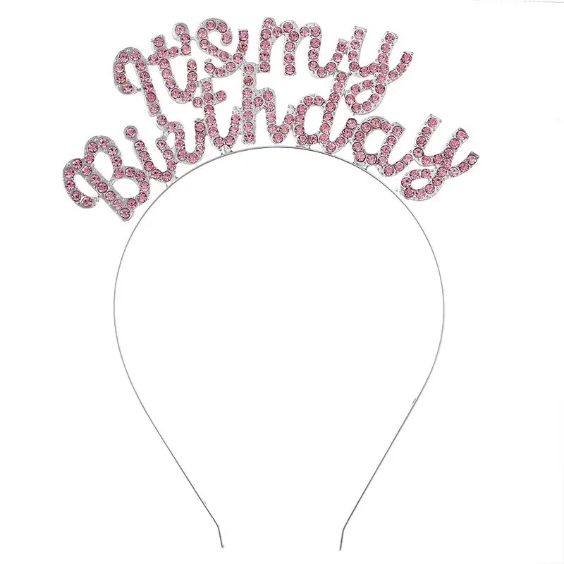 New Birthday Rhinestone Letter Headband for Girls - Image 5