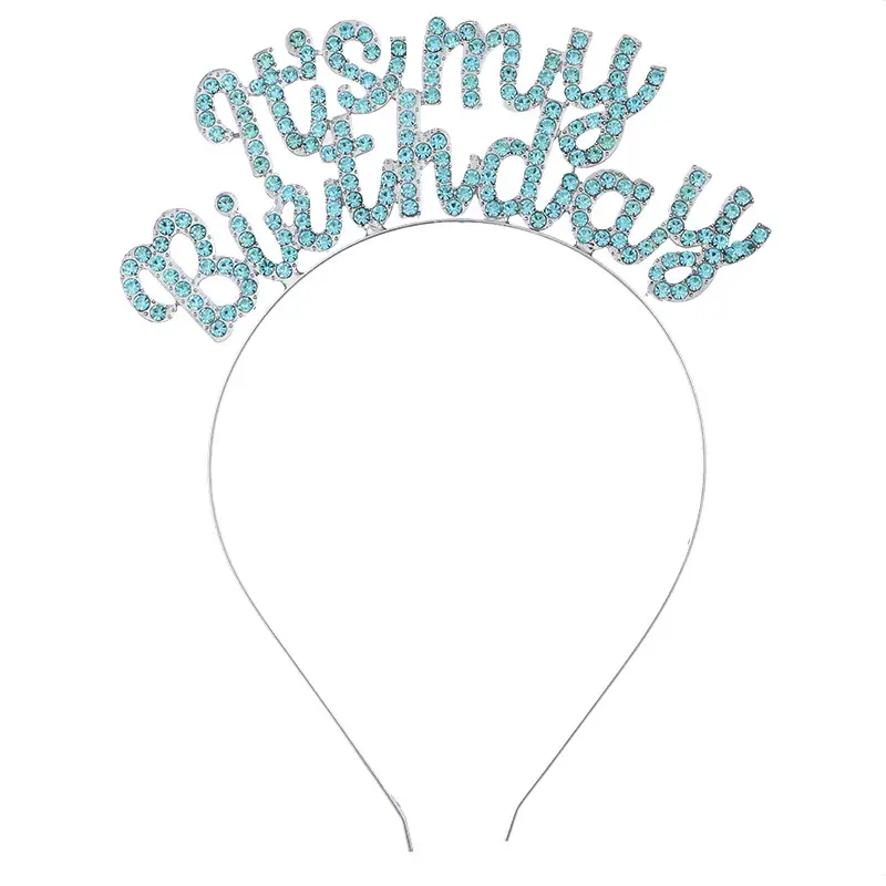 New Birthday Rhinestone Letter Headband for Girls - Image 6