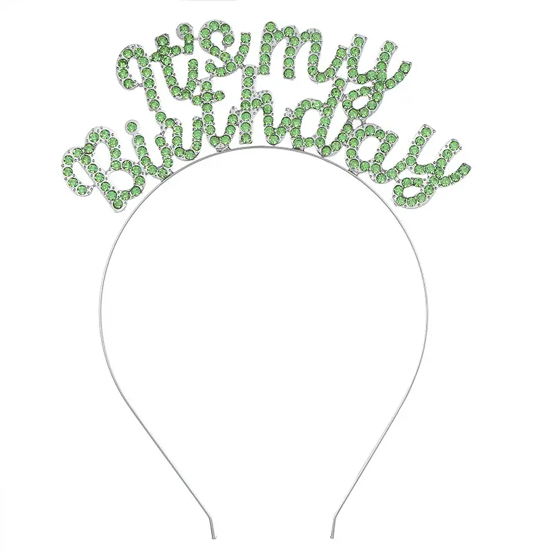 New Birthday Rhinestone Letter Headband for Girls - Image 8