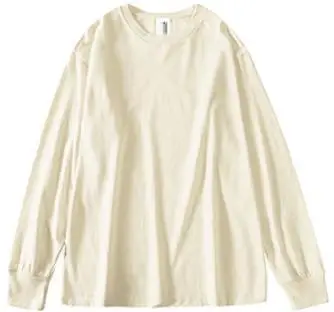 Long Sleeve T-Shirt White Black Cream Night Gray