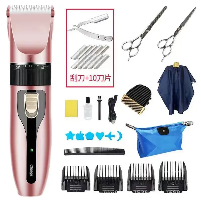 Rose gold package 5 (scarf + double steel scissors + cutter head + scraper)