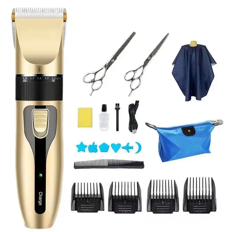 Rechargeable Ceramic Hair Clipper with 7 Blades - Image 4