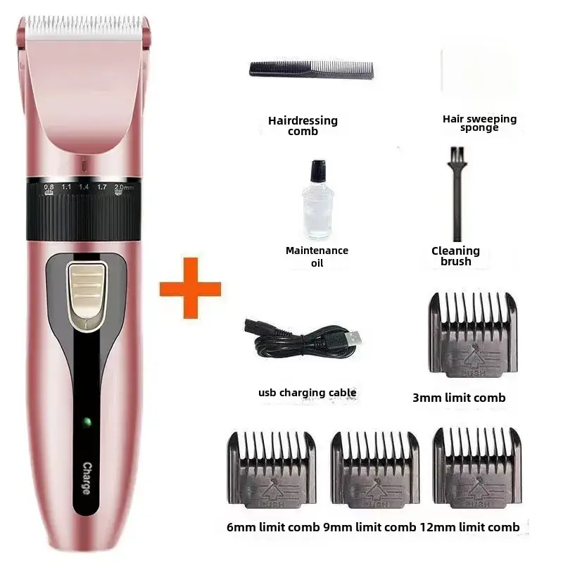 Rechargeable Ceramic Hair Clipper with 7 Blades - Image 7