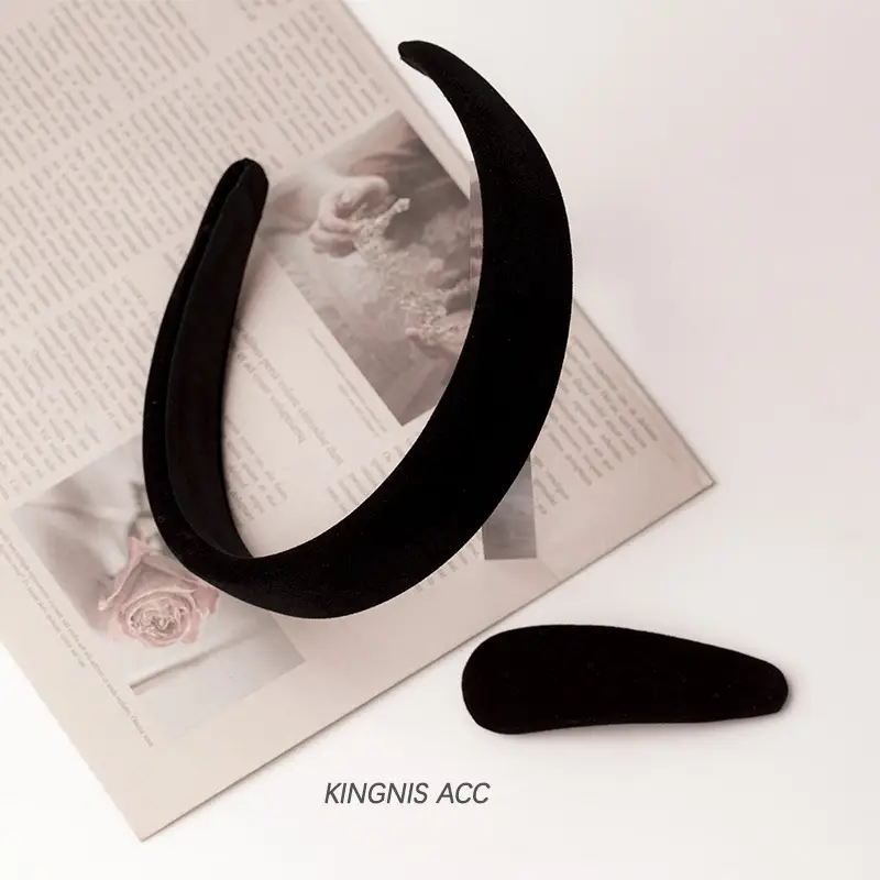Autumn Winter Velvet Headband Black Red Non-Slip - Image 12