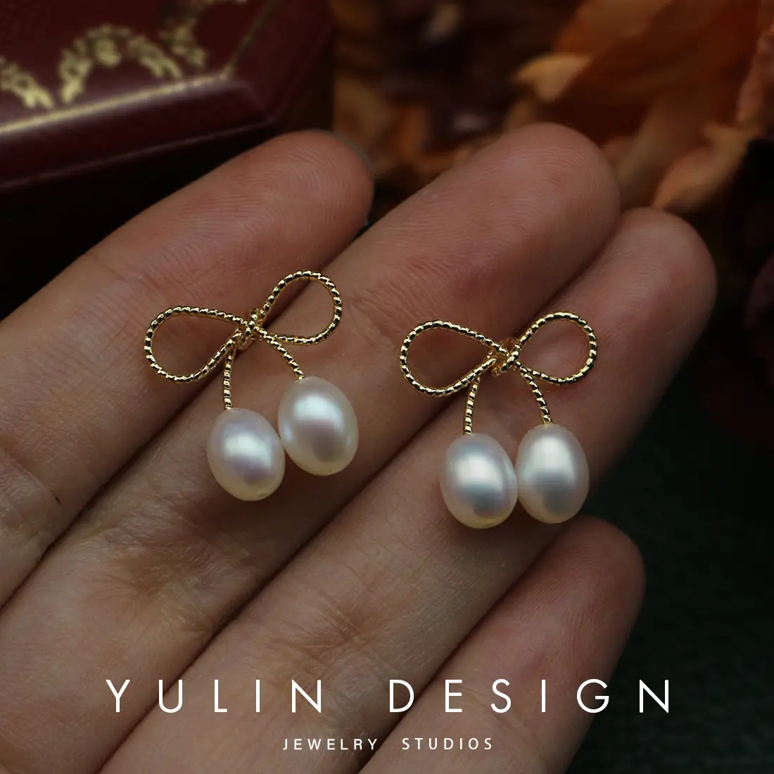 S925 Silver Sweet Bow Pearl Earrings for Women - Image 4