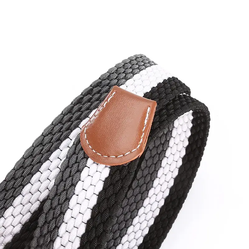Ladies Canvas Belt with Leather Strap & Metal Buckle - Image 7