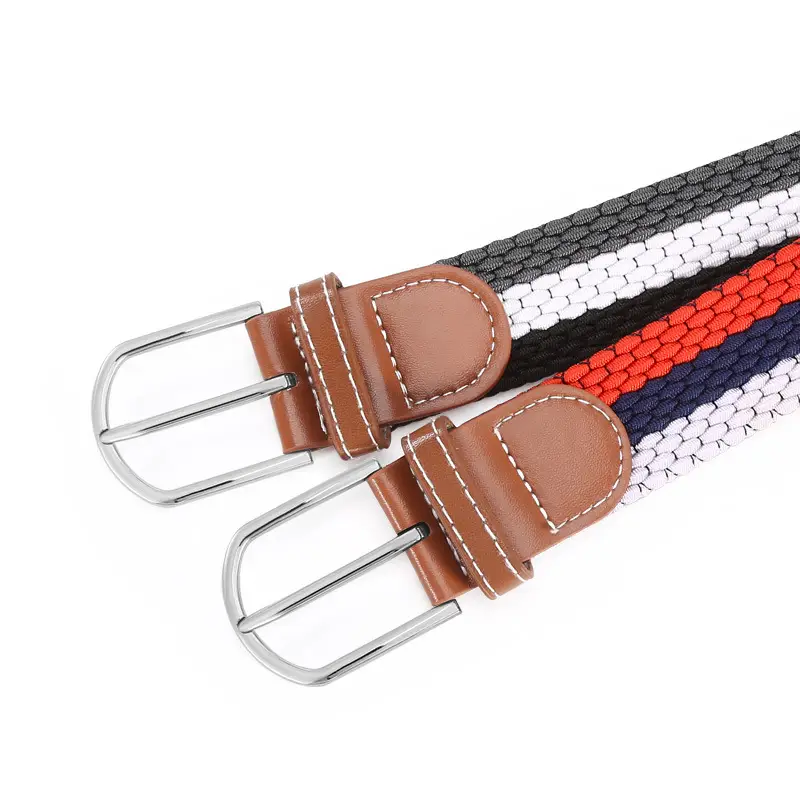 Ladies Canvas Belt with Leather Strap & Metal Buckle - Image 8