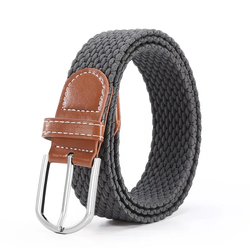 Ladies Canvas Belt with Leather Strap & Metal Buckle - Image 2