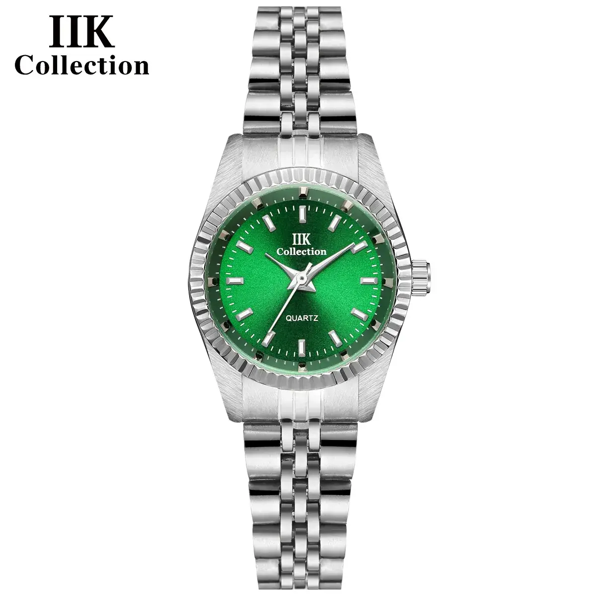 IIK Women's Green Quartz Watch Stainless Steel Strap - Image 8