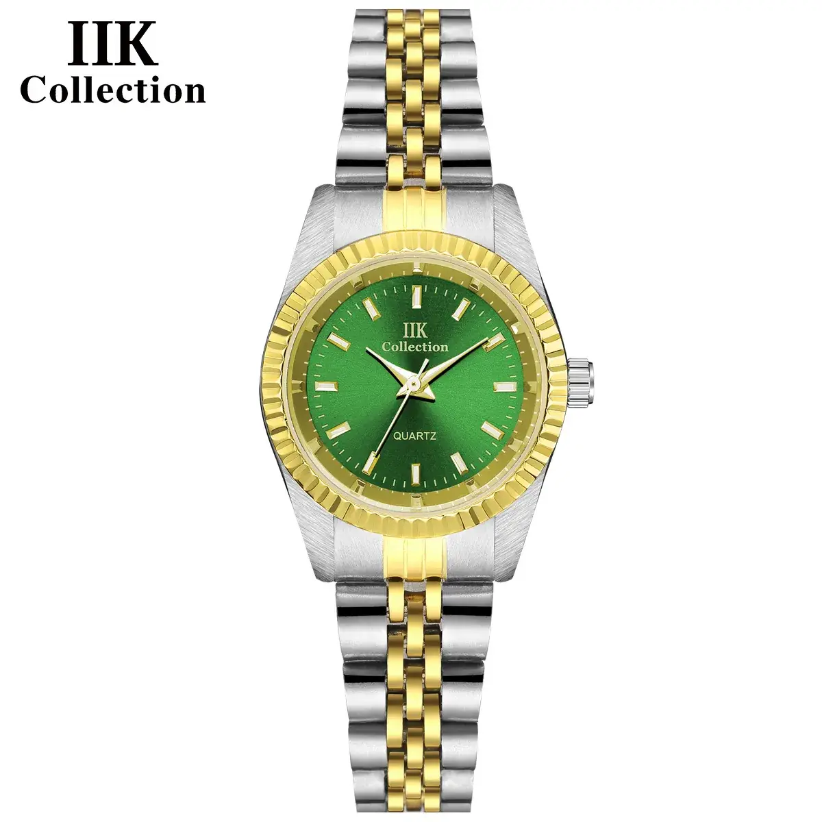 IIK Women's Green Quartz Watch Stainless Steel Strap - Image 10