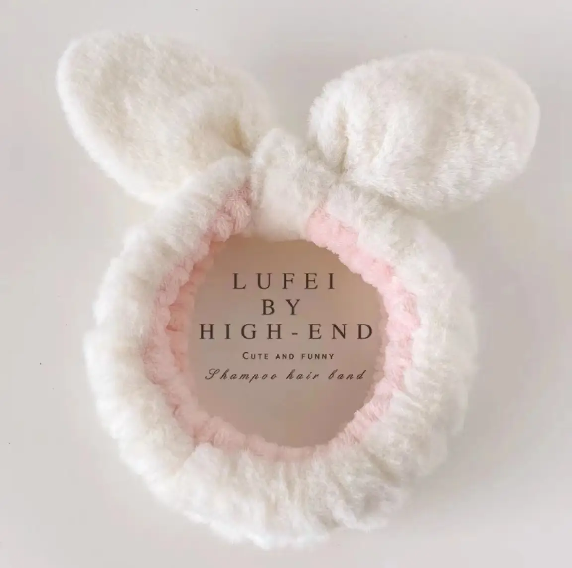 Autumn Plush Rabbit Ear Headband for Girls - Image 5