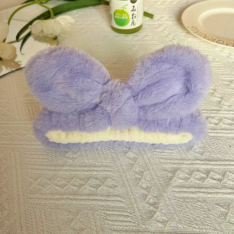 Autumn Plush Rabbit Ear Headband for Girls - Image 9