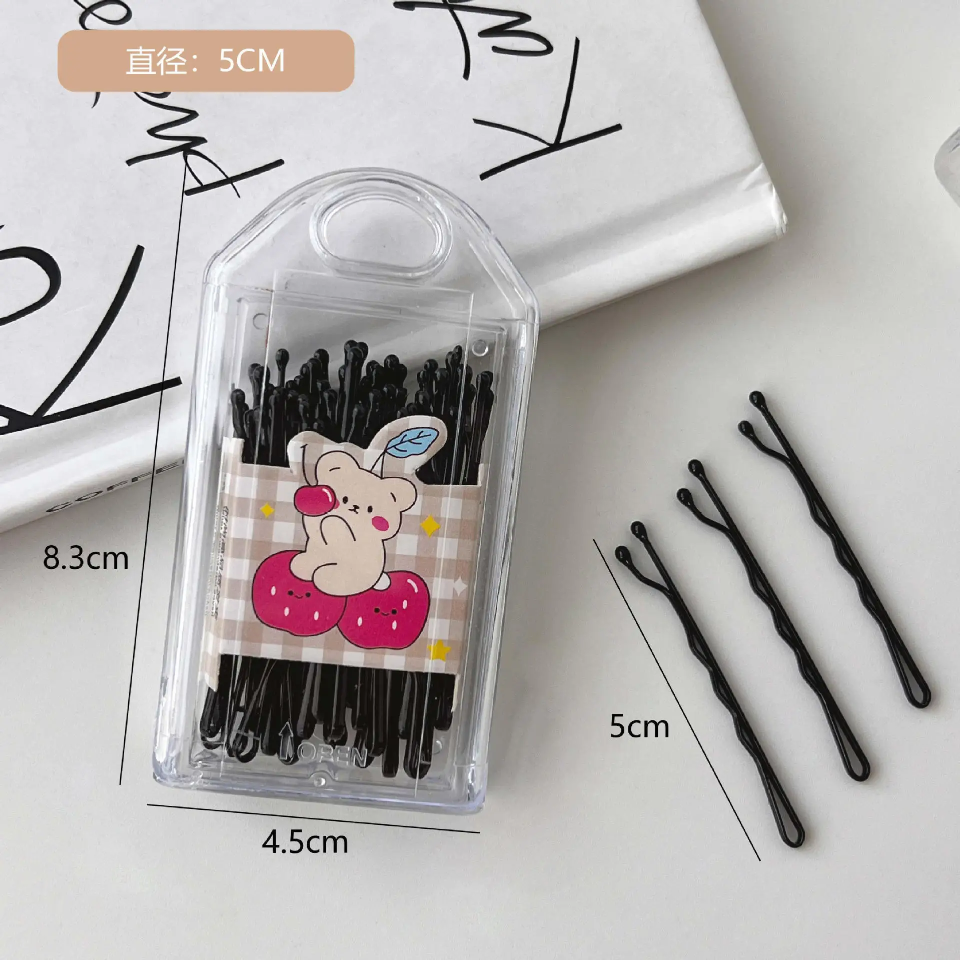 100-Piece Black Spray Painted Hair Clips for Men Women - Image 10