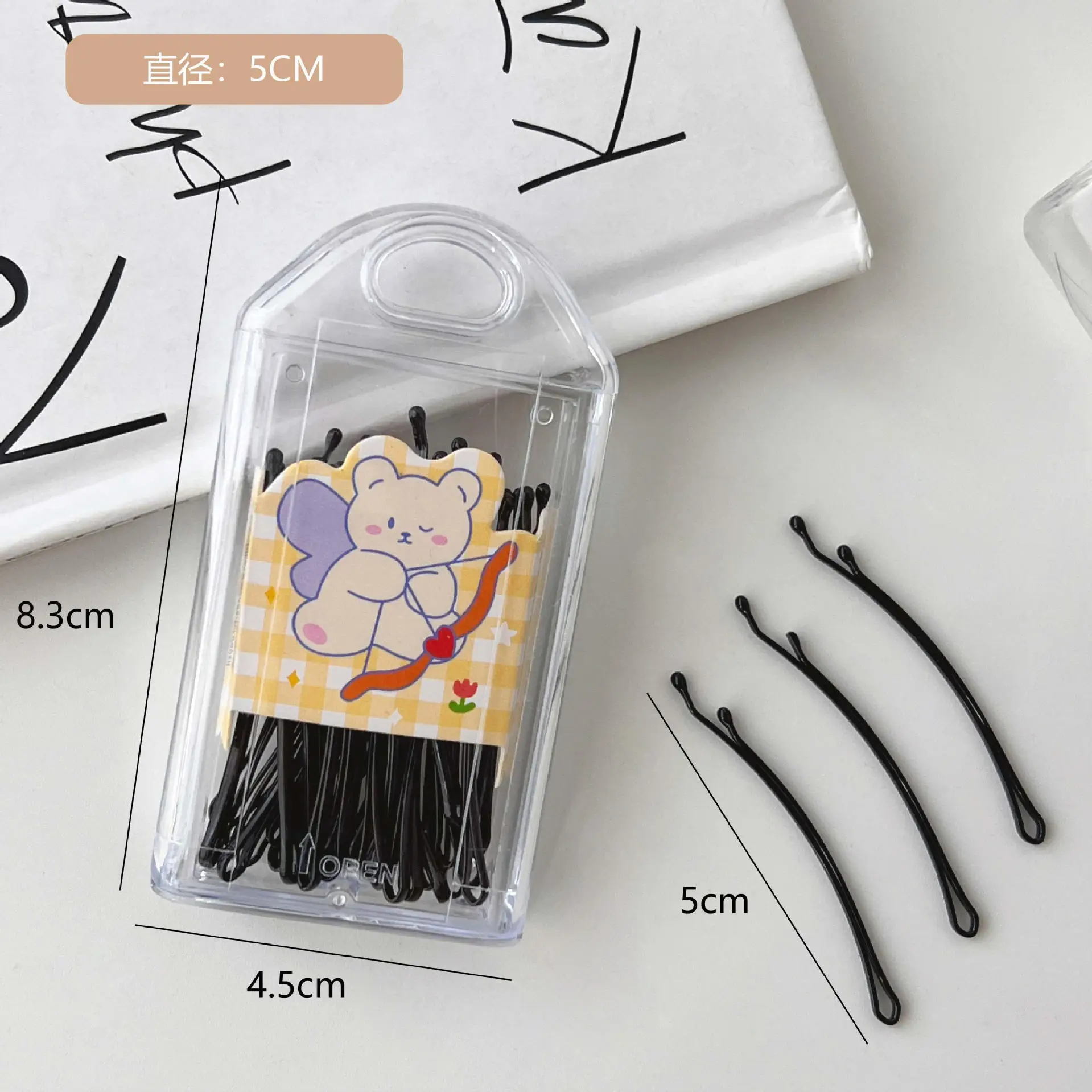 100-Piece Black Spray Painted Hair Clips for Men Women - Image 11