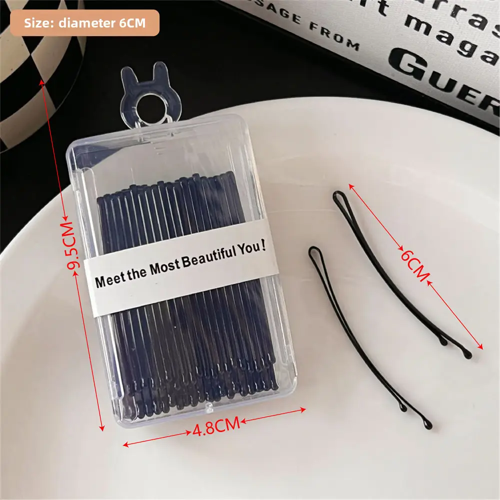 100-Piece Black Spray Painted Hair Clips for Men Women - Image 4