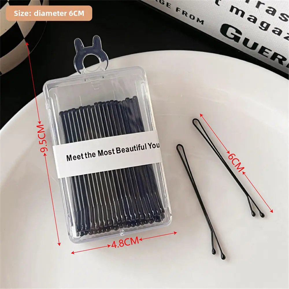 100-Piece Black Spray Painted Hair Clips for Men Women - Image 5