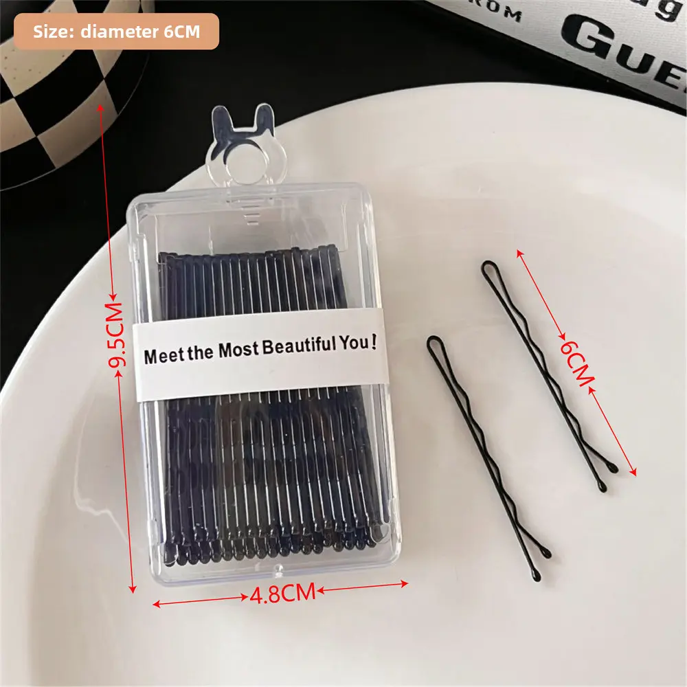 100-Piece Black Spray Painted Hair Clips for Men Women - Image 6