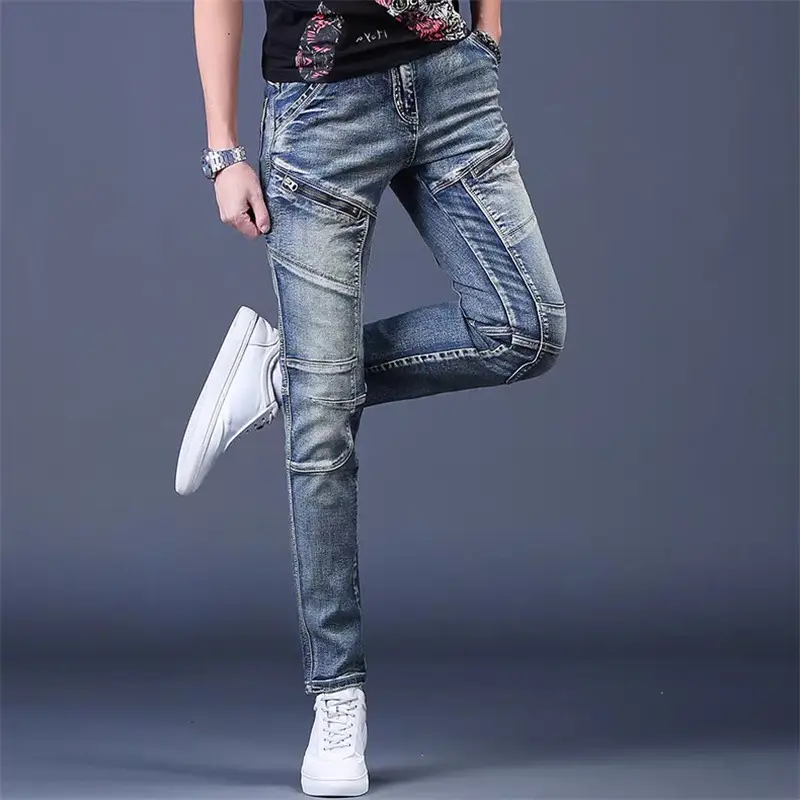 Men's Slim Fit Stretch Jeans Spring Autumn Trendy - Image 12