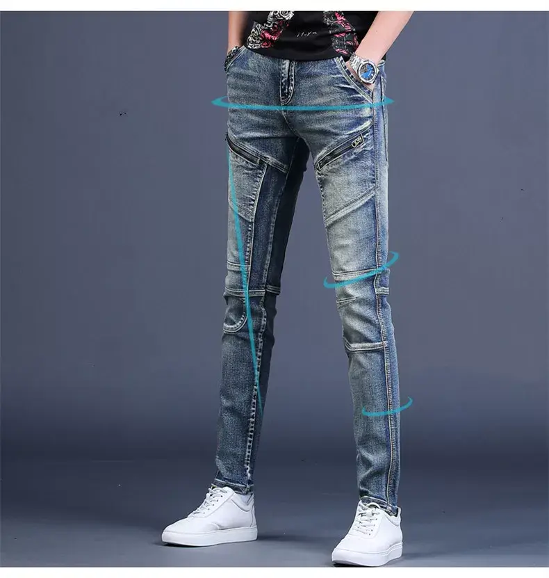 Men's Slim Fit Stretch Jeans Spring Autumn Trendy — feature 4