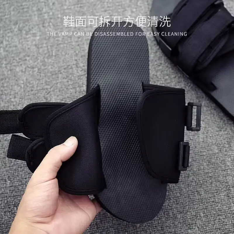 Summer Slippers Velcro Couple Slippers Outdoor Non-Slip Vietnamese Beach Shoes Outer Wear Sandals Flats Slippers for Men - Image 3
