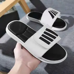 Summer Slippers Velcro Couple Slippers Outdoor Non-Slip Vietnamese Beach Shoes Outer Wear Sandals Flats Slippers for Men — feature 1