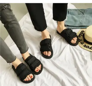 Summer Slippers Velcro Couple Slippers Outdoor Non-Slip Vietnamese Beach Shoes Outer Wear Sandals Flats Slippers for Men — feature 13