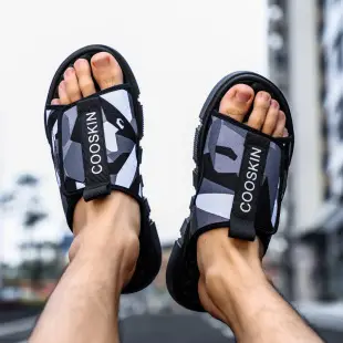 Summer Slippers Velcro Couple Slippers Outdoor Non-Slip Vietnamese Beach Shoes Outer Wear Sandals Flats Slippers for Men — feature 29