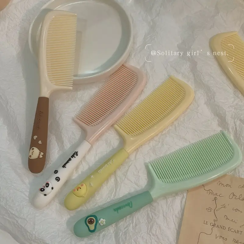 Cute Cartoon Glue Hair Comb for Girls Women