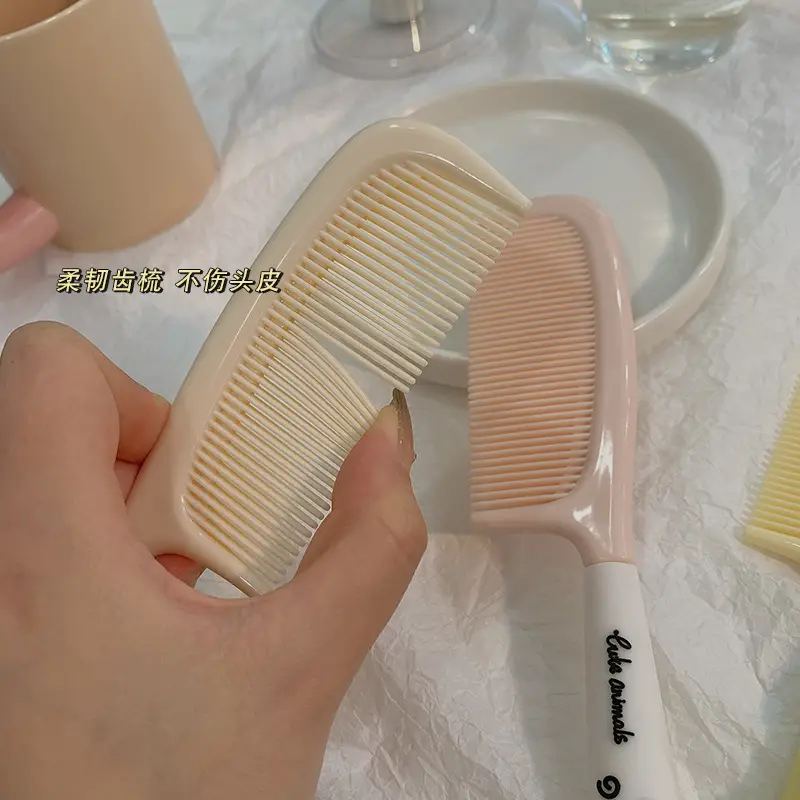 Cute Cartoon Glue Hair Comb for Girls Women