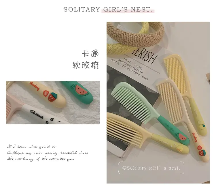 Cute Cartoon Glue Hair Comb for Girls Women — feature 7