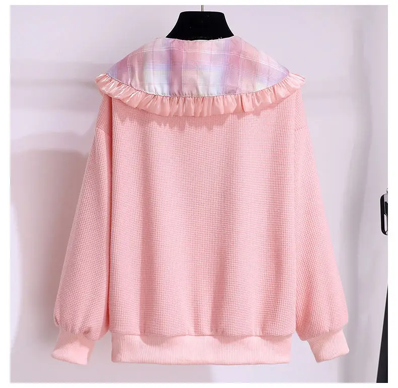 Girls Purple Bunny Hoodie Sweatshirt Set — feature 22