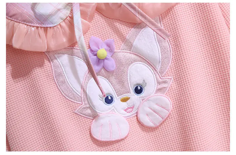 Girls Purple Bunny Hoodie Sweatshirt Set — feature 25