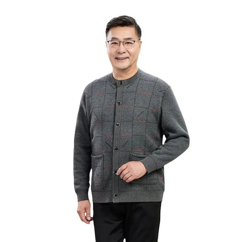 Men Fleece Lined Thermal Cardigan Large Warm Underwear - Image 6