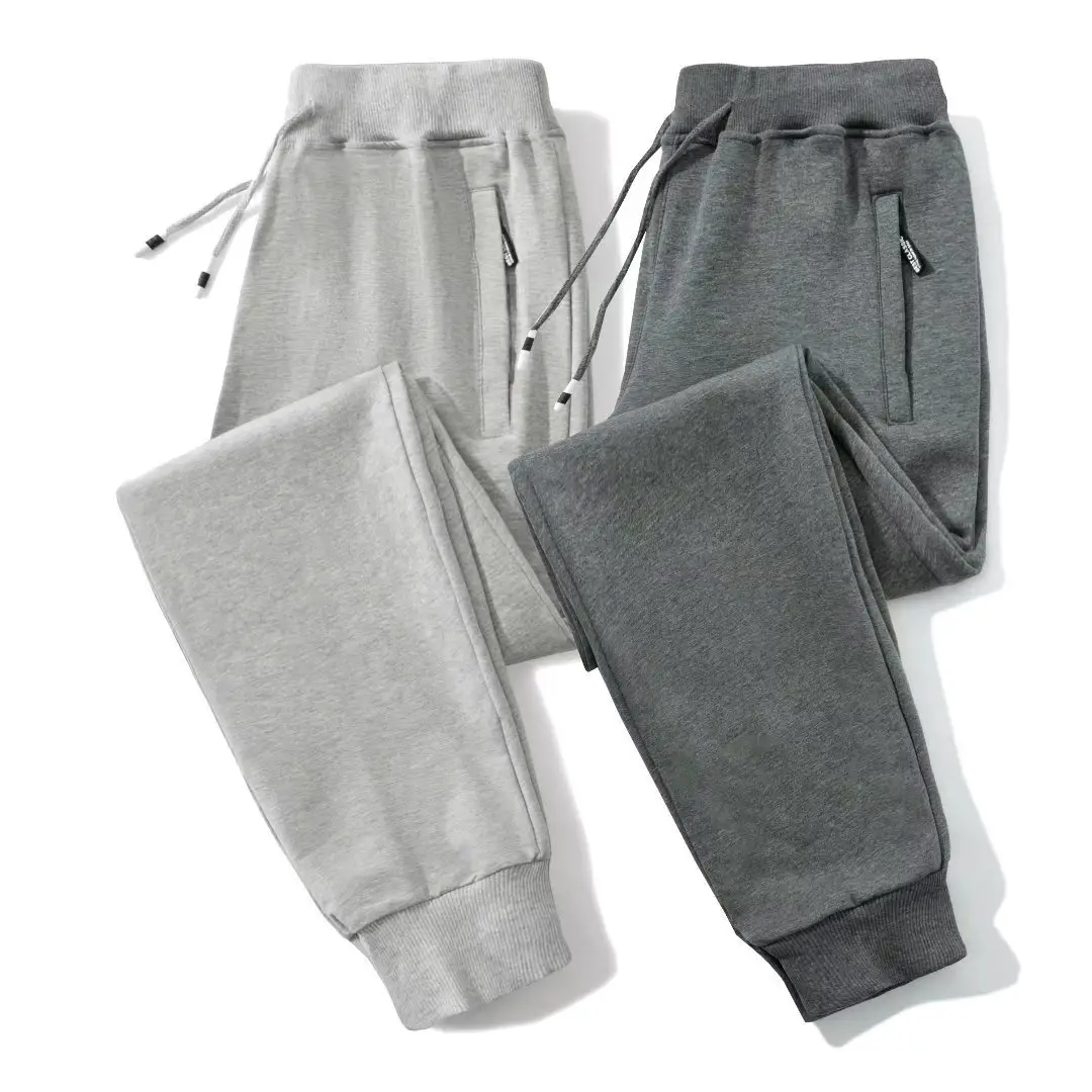 Men Fleece Lined Warm Pants Black Spring Autumn Loose Thickened - Image 17